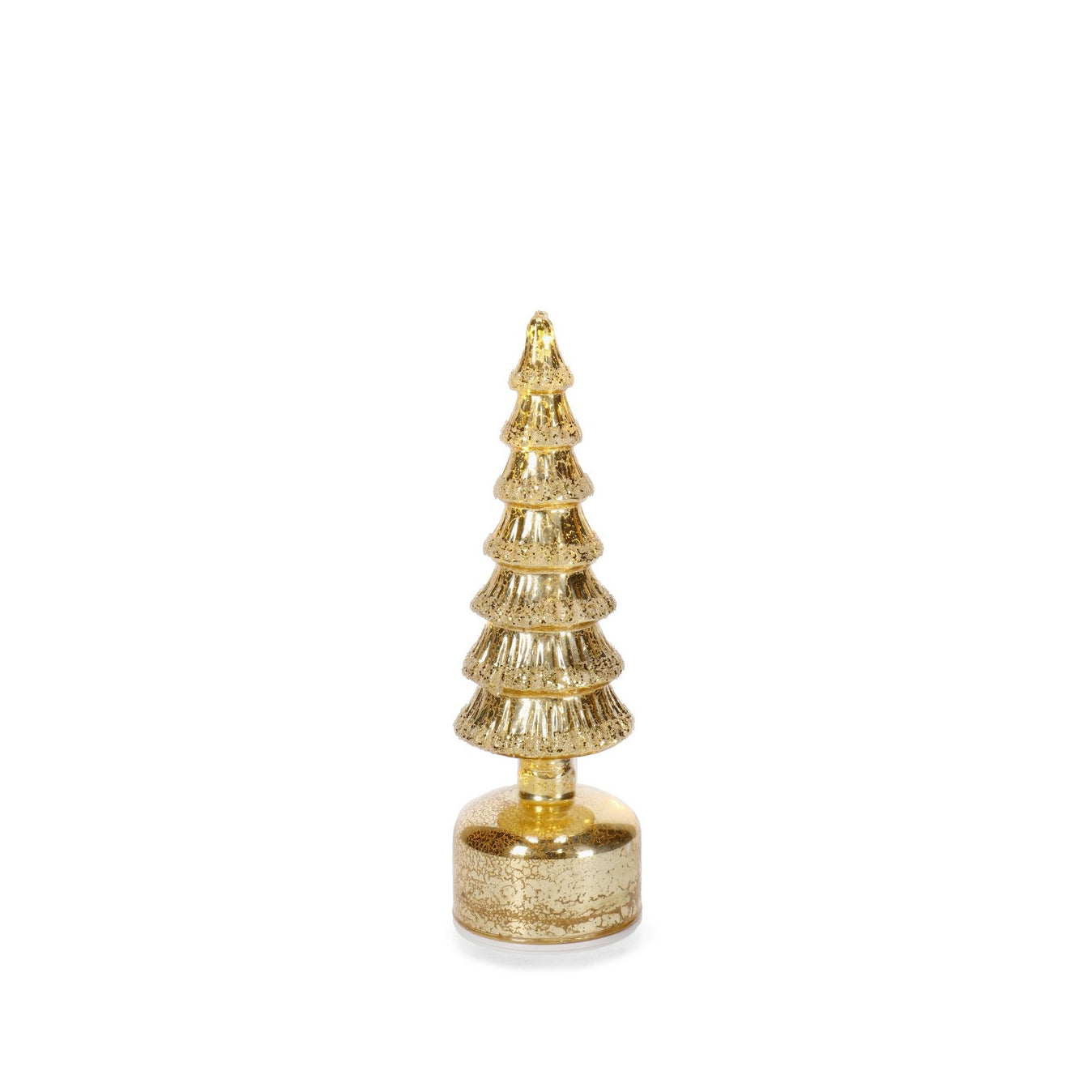 Árvore de Natal dourada rotativa com luz