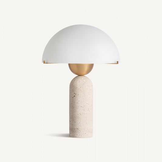 Candeeiro de mesa Mármore e Vidro | Design natural e elegante