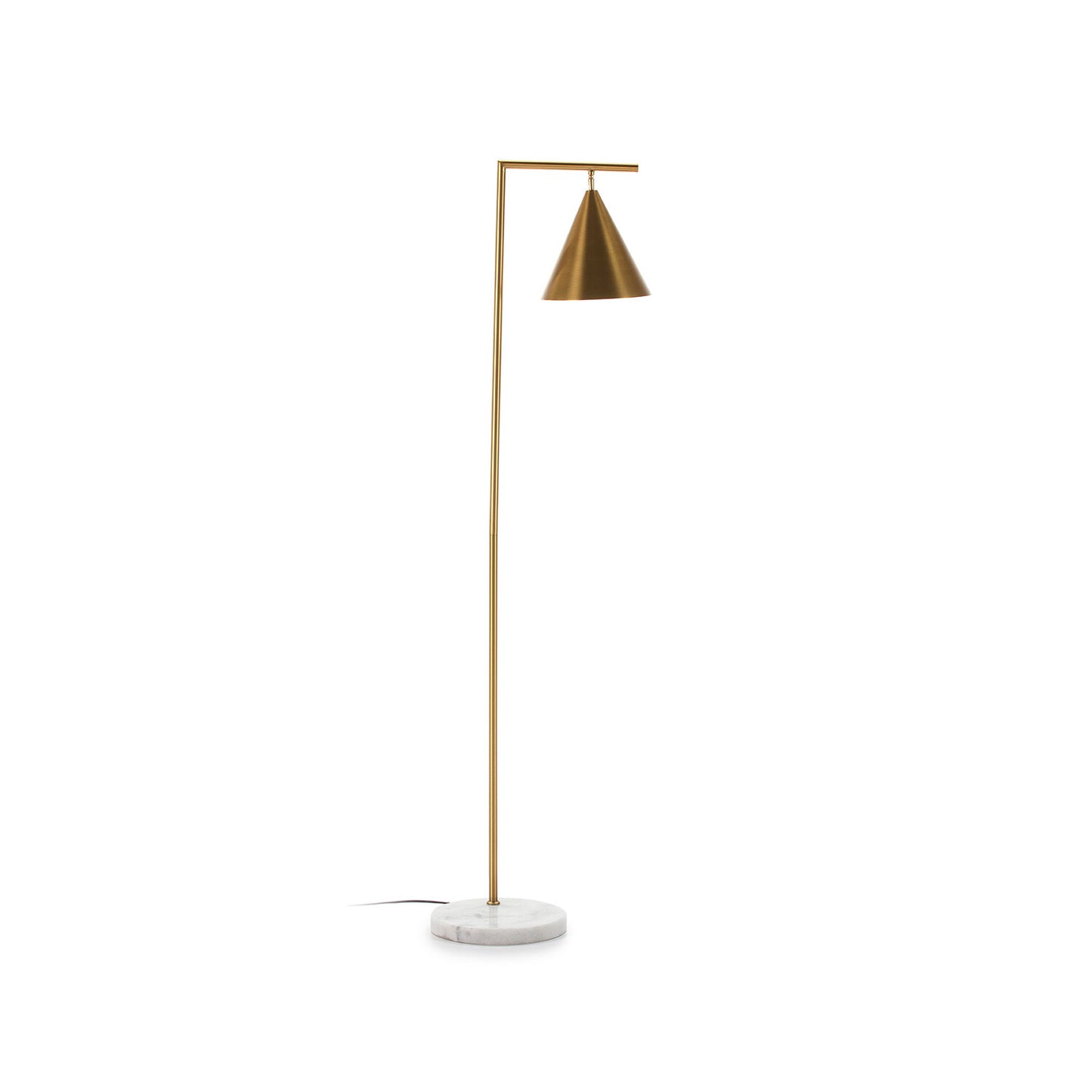 Stiletto-Stehlampe aus goldenem und weißem Marmor