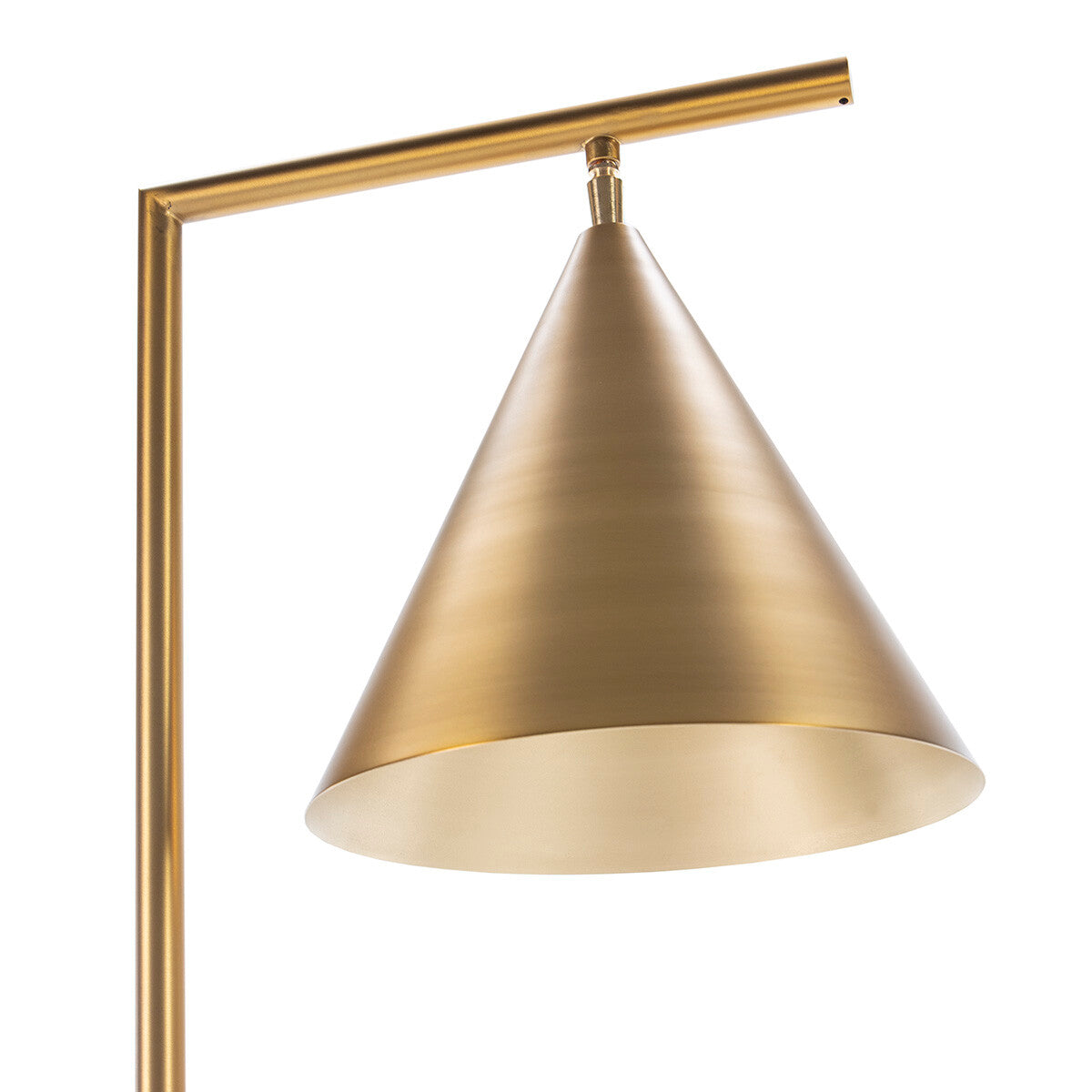 Stiletto-Stehlampe aus goldenem und weißem Marmor