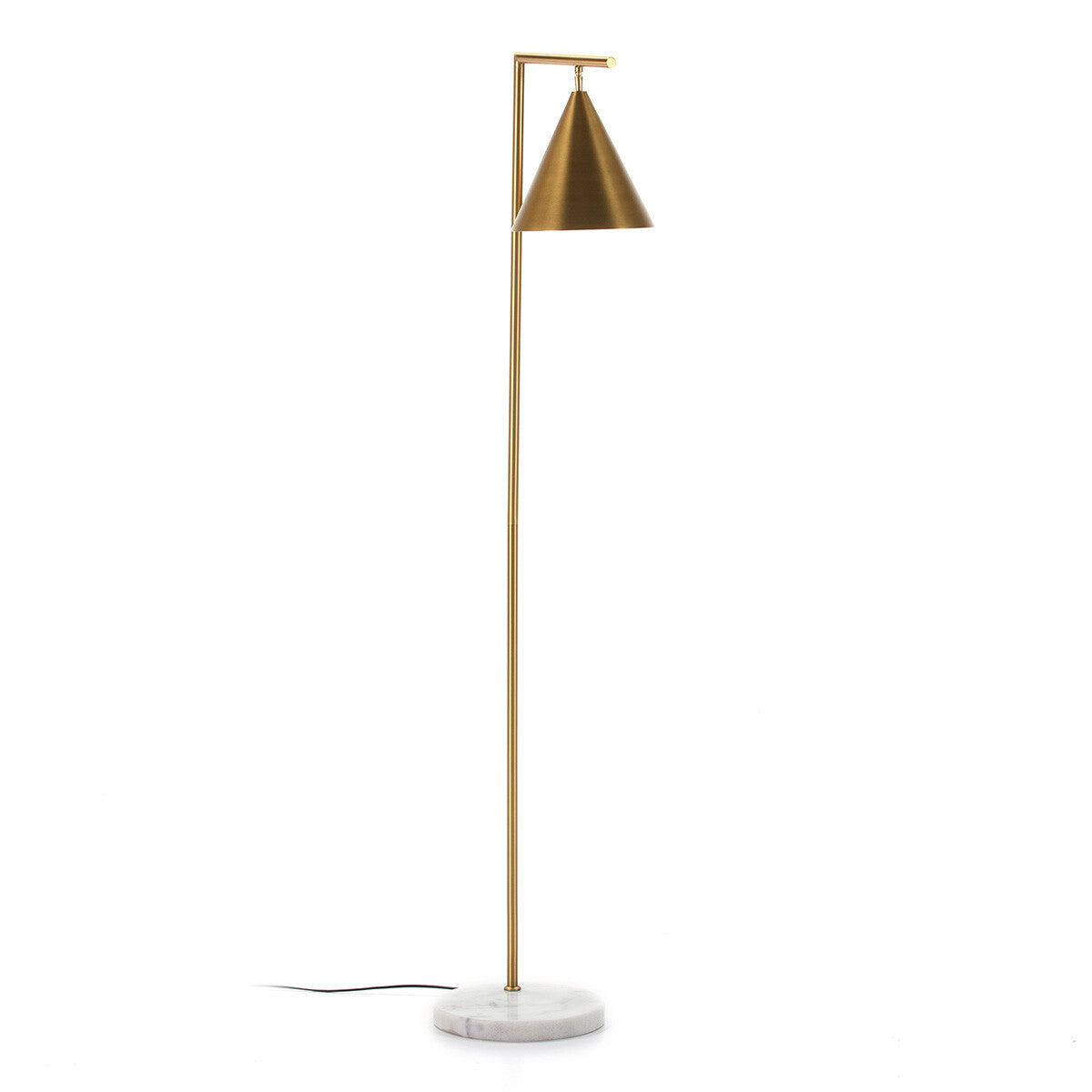Stiletto-Stehlampe aus goldenem und weißem Marmor