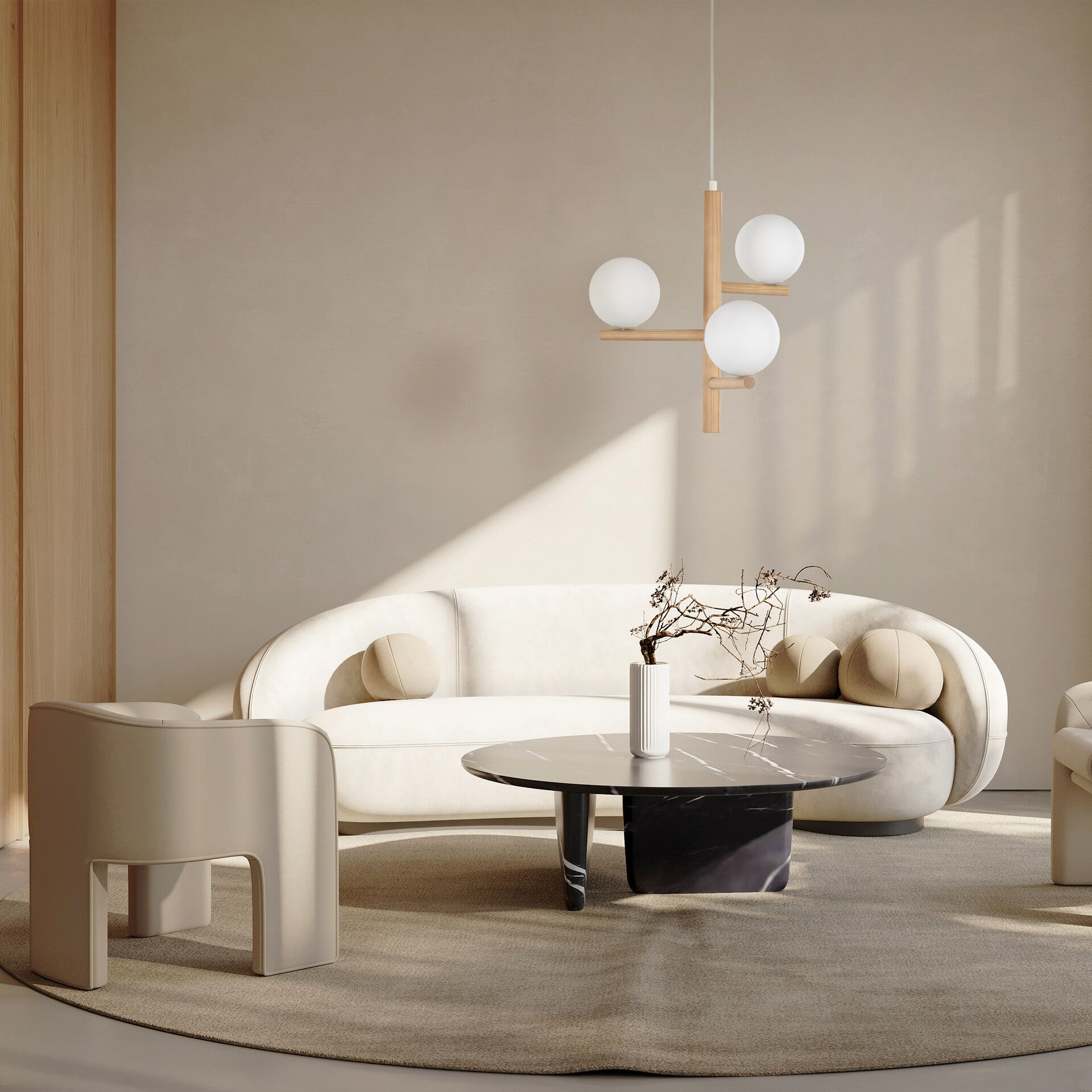 Candeeiro teto Estera 3L | Design natural e moderno