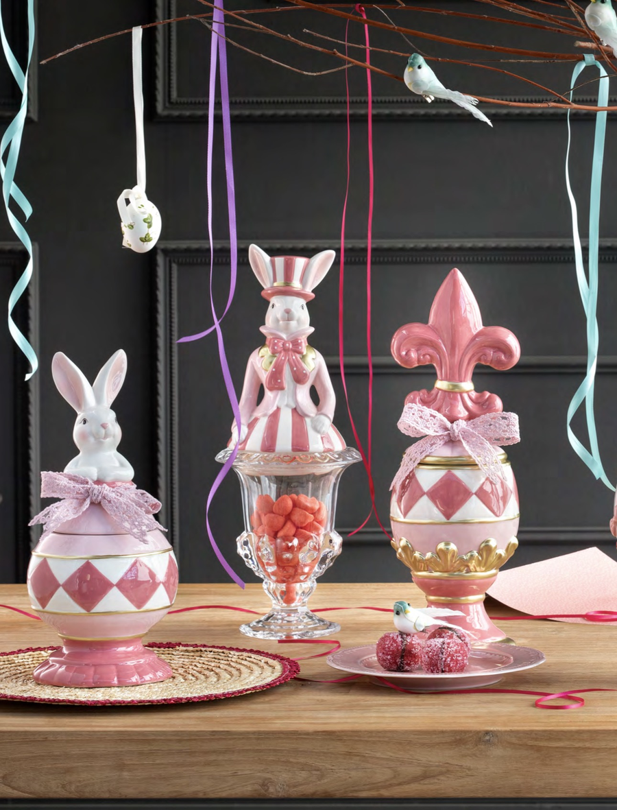 Ovo bomboneira com Coelho Páscoa 37cm