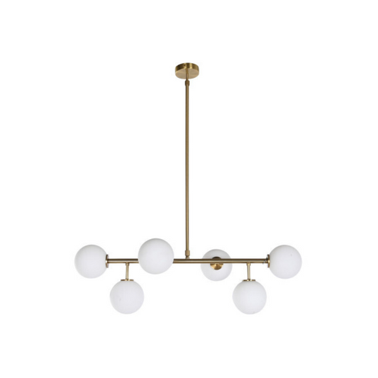 Candeeiro teto Seis dourado | Elegância e luz para interiores