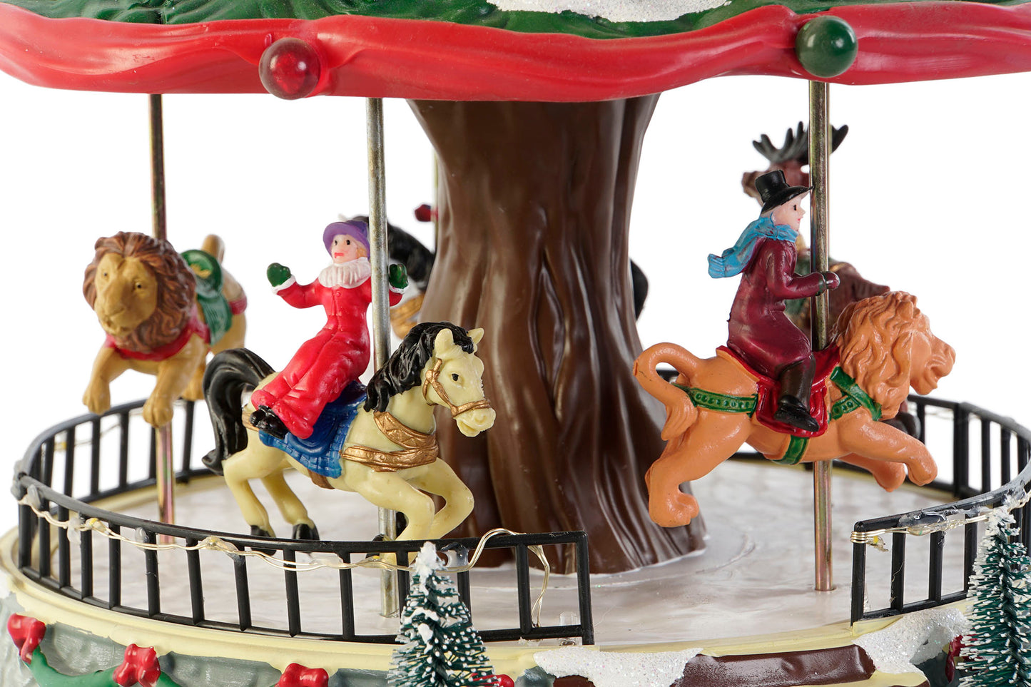 Carrossel de Natal Movimento, Luz e Música 26cm