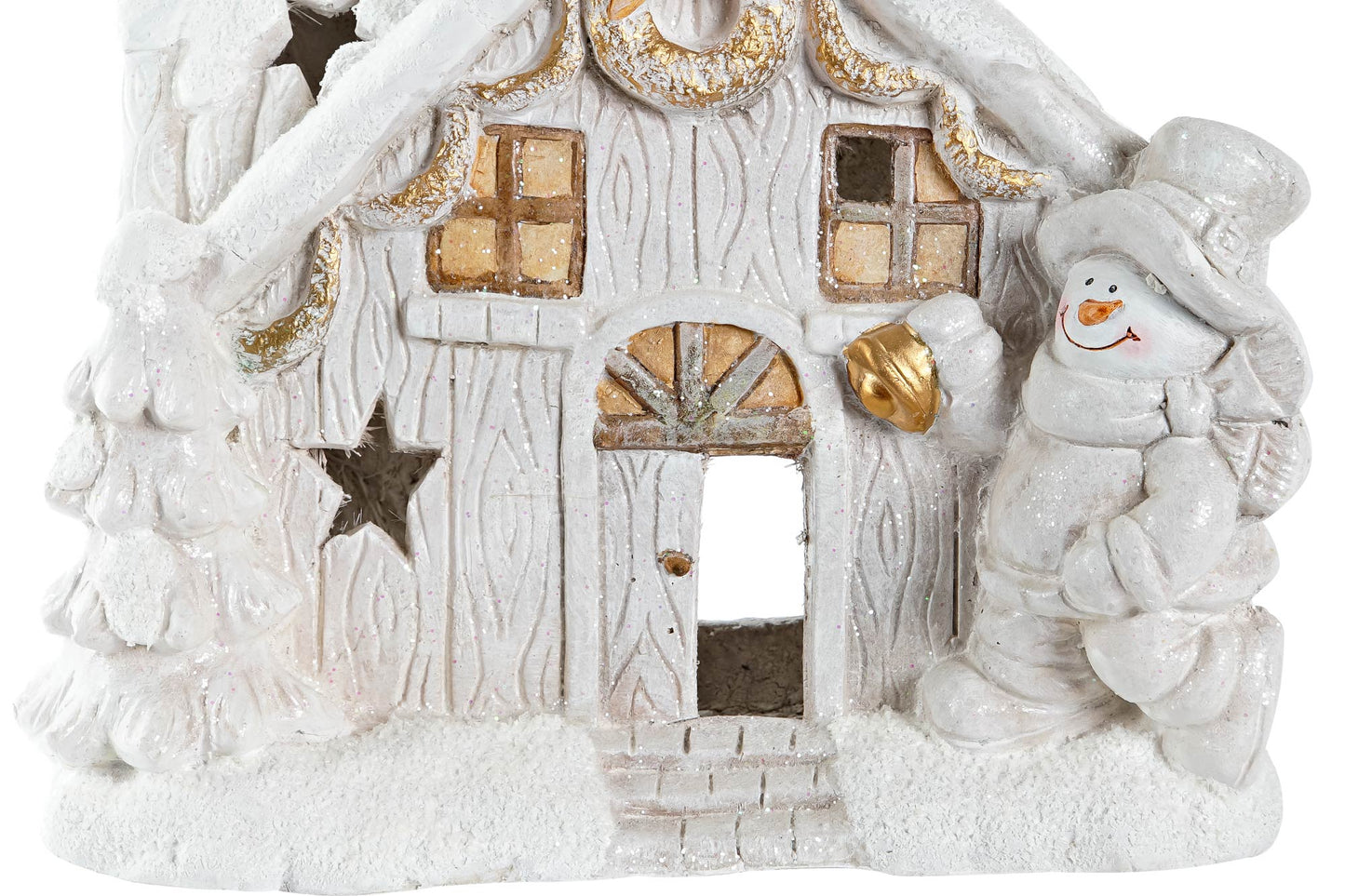 Casa de Natal branca para vela