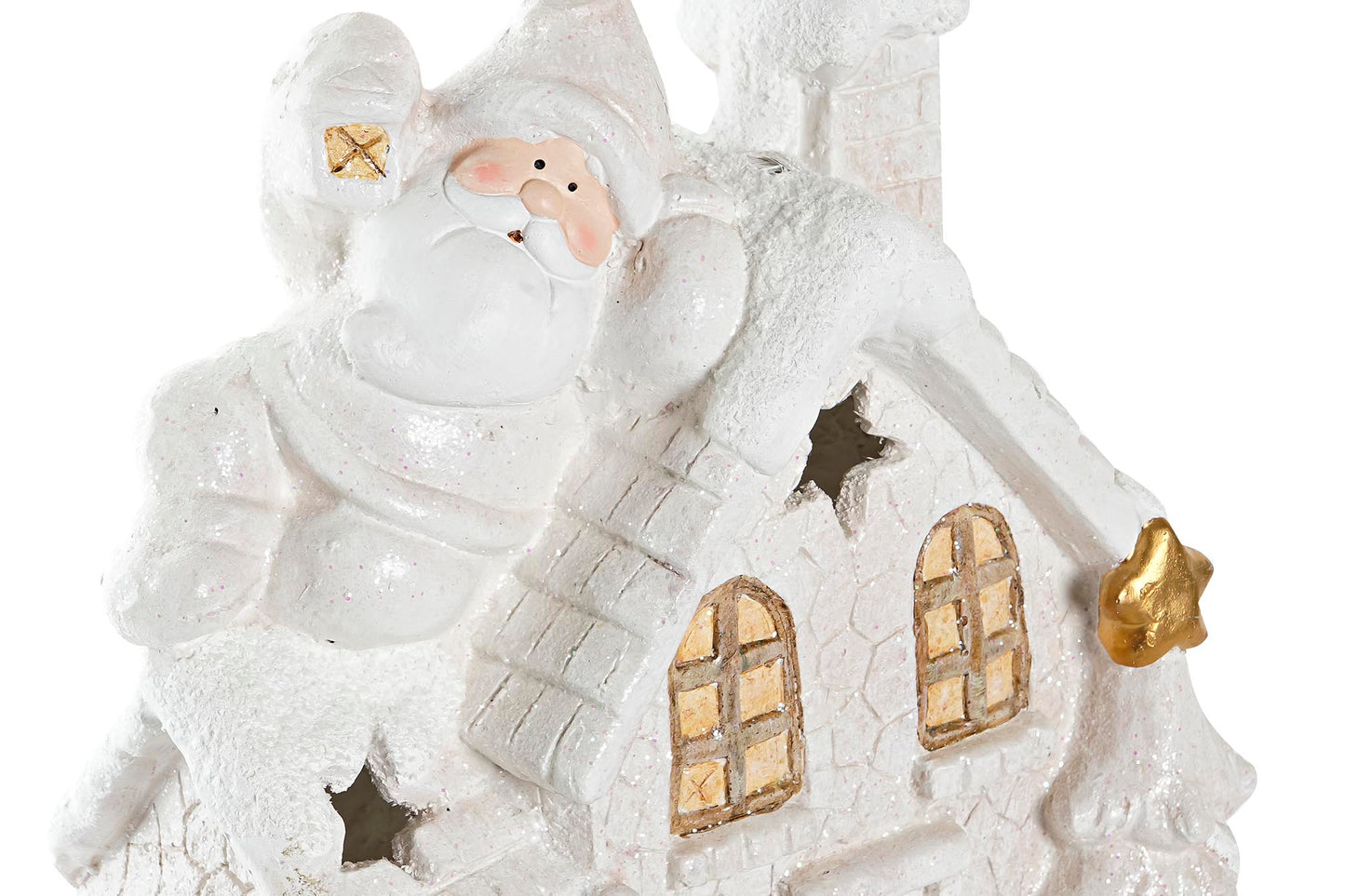 Casa de Natal branca para vela