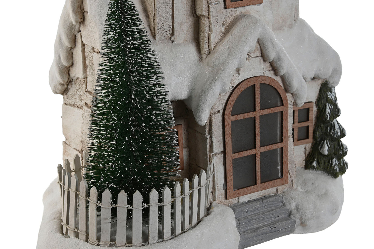 Casa de Natal branca iluminada LED