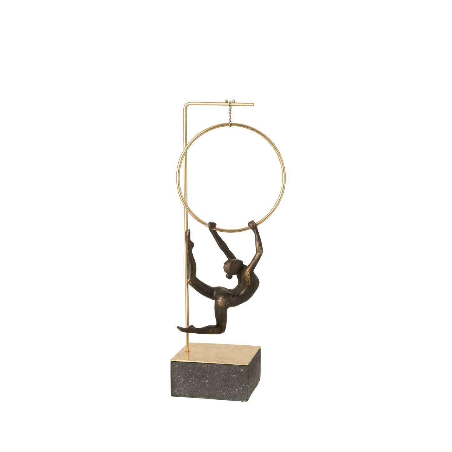 Escultura ginasta com argola