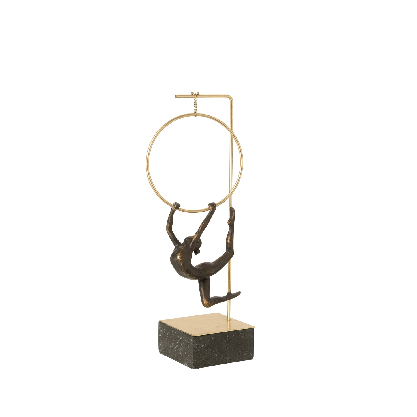 Escultura ginasta com argola