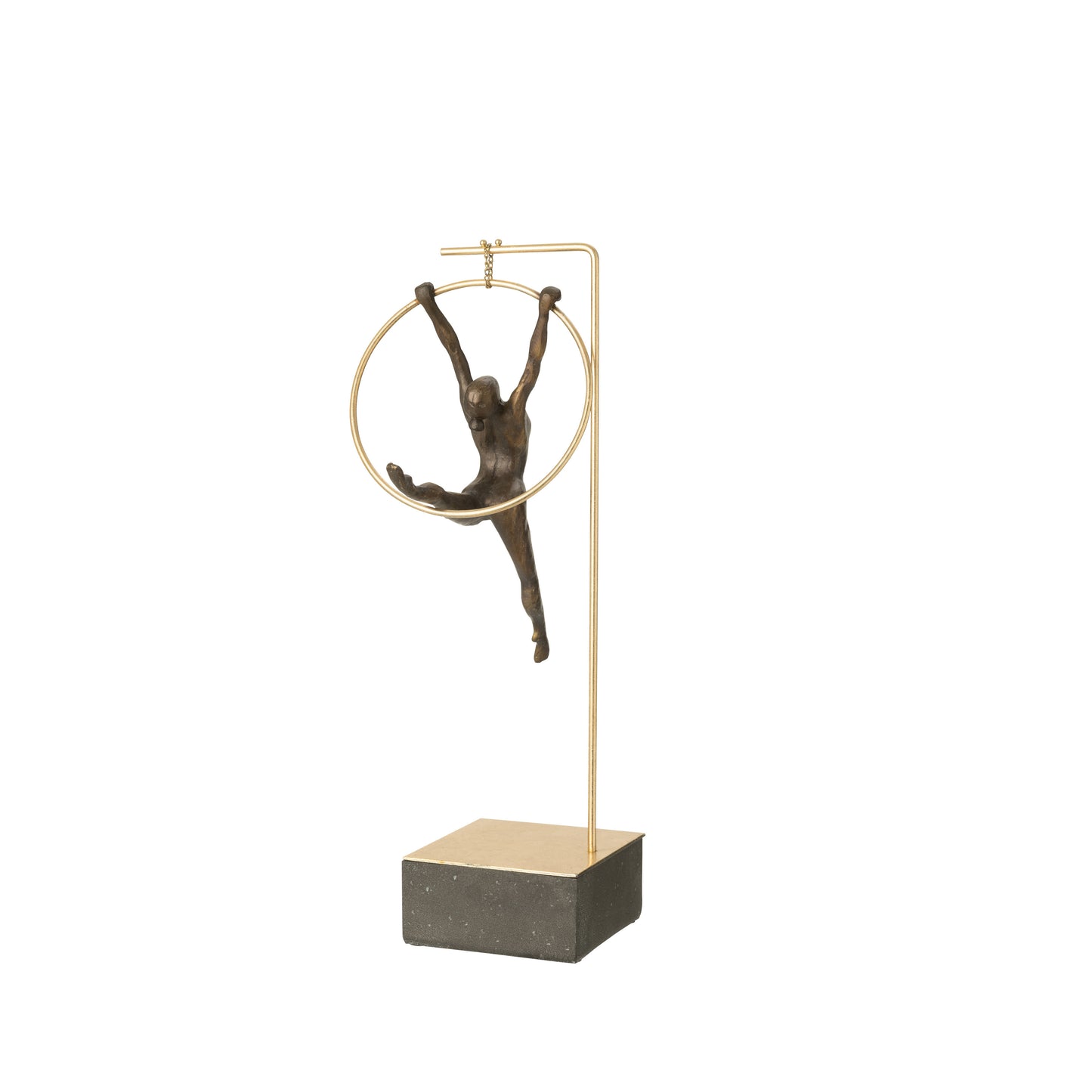 Escultura ginasta com argola
