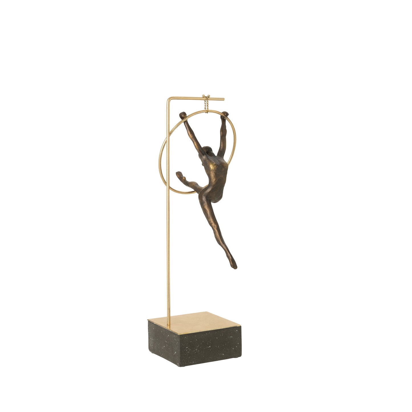Escultura ginasta com argola