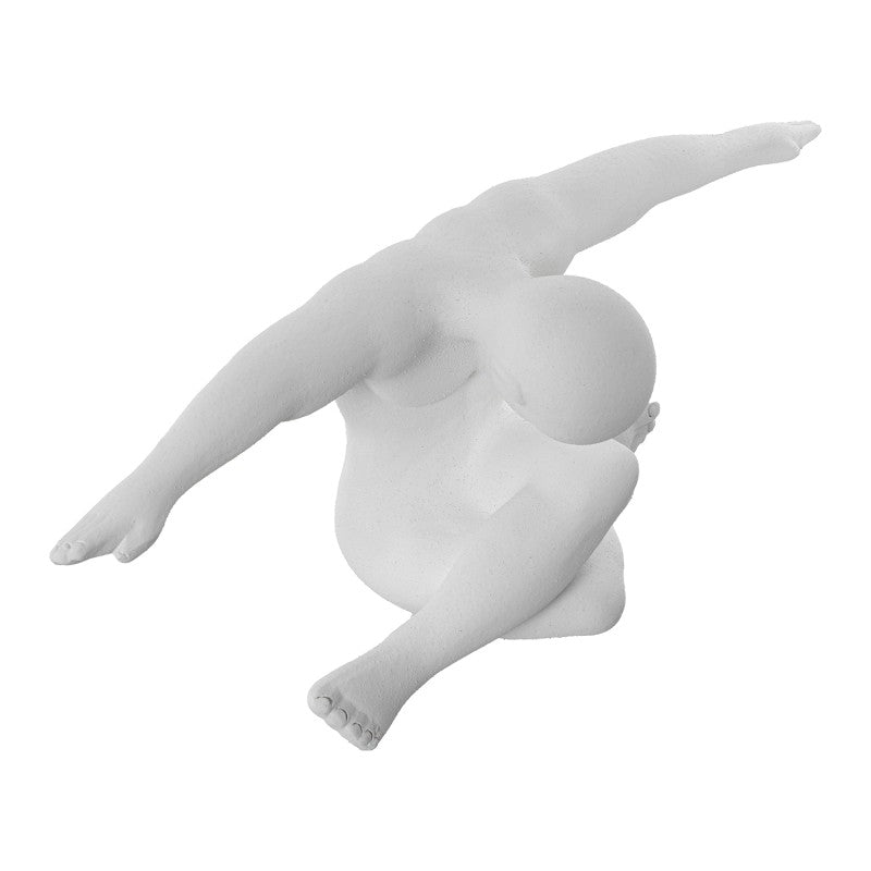Escultura em cerâmica Atleta branco
