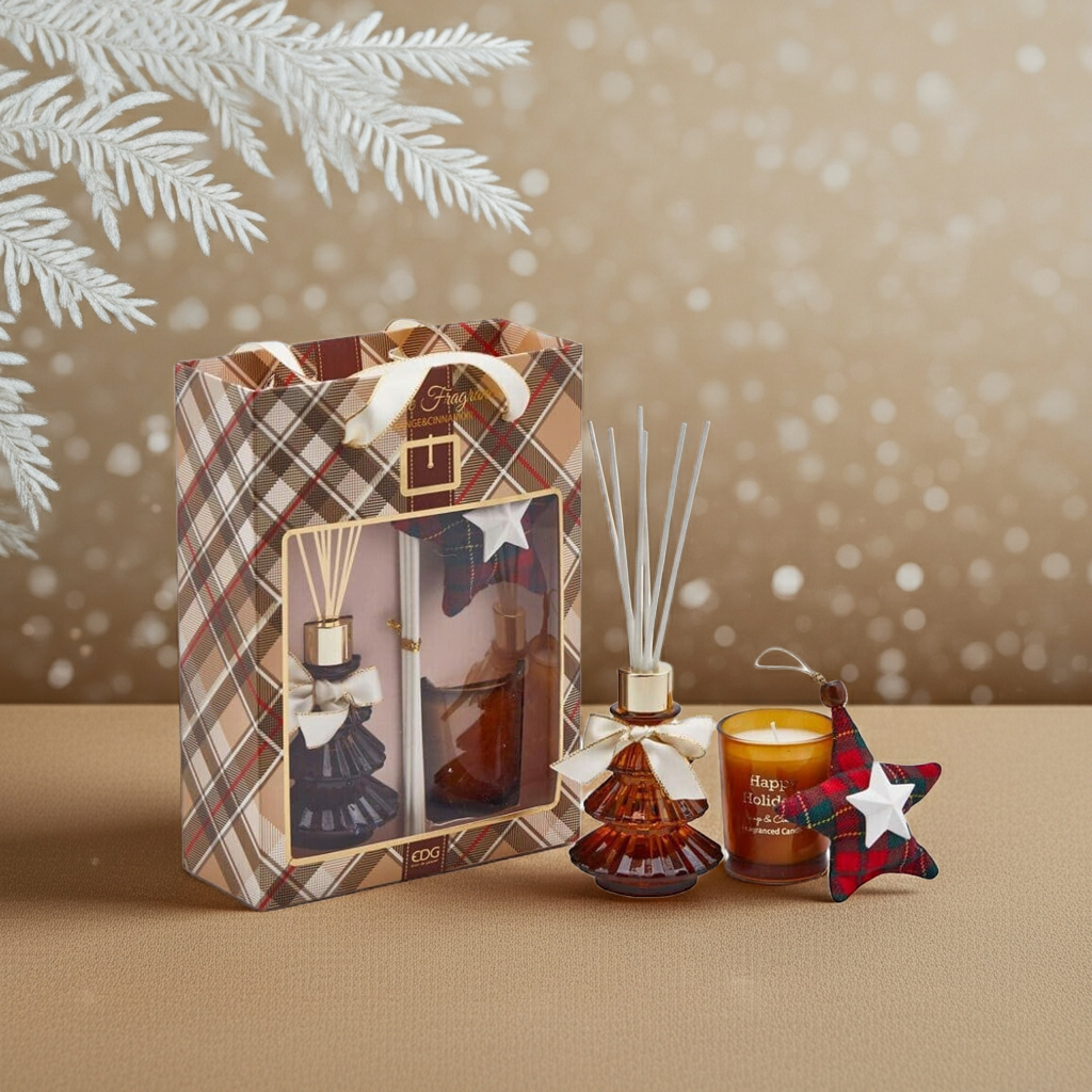 Geschenkbox mit Diffusor + Kerze + Kissen