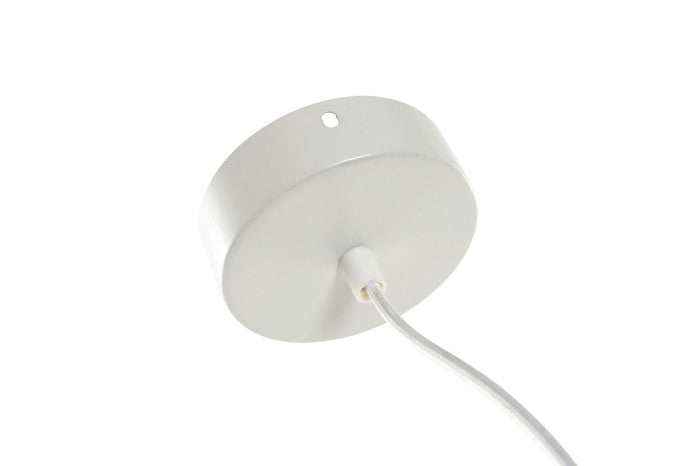 Candeeiro teto Wayan branco e juta