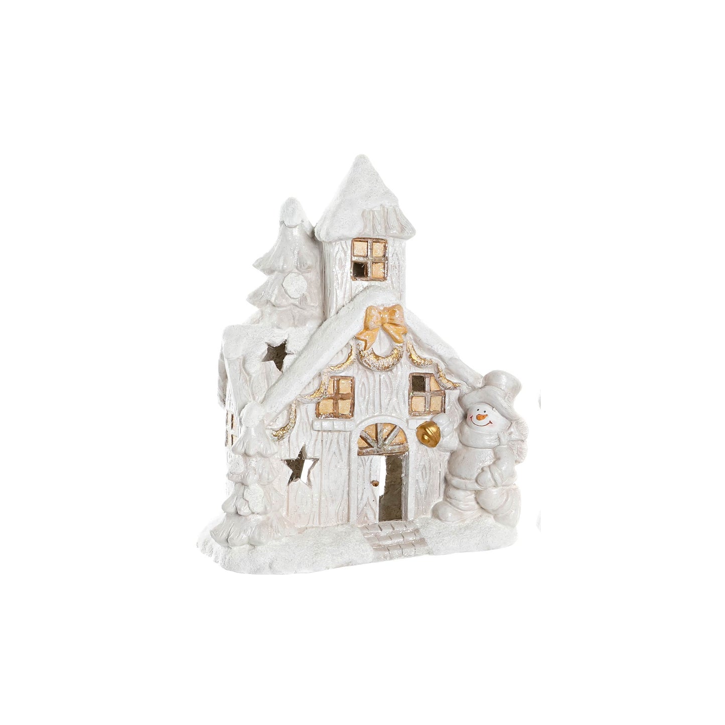 Casa de Natal branca para vela