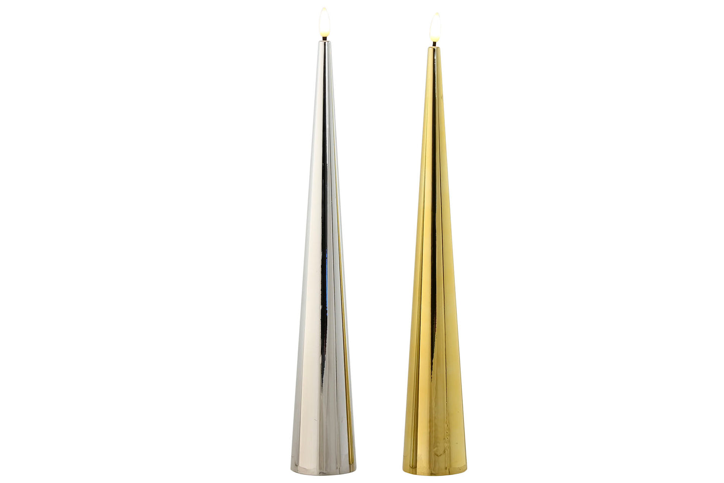 Vela com Luz LED dourado ou prateado