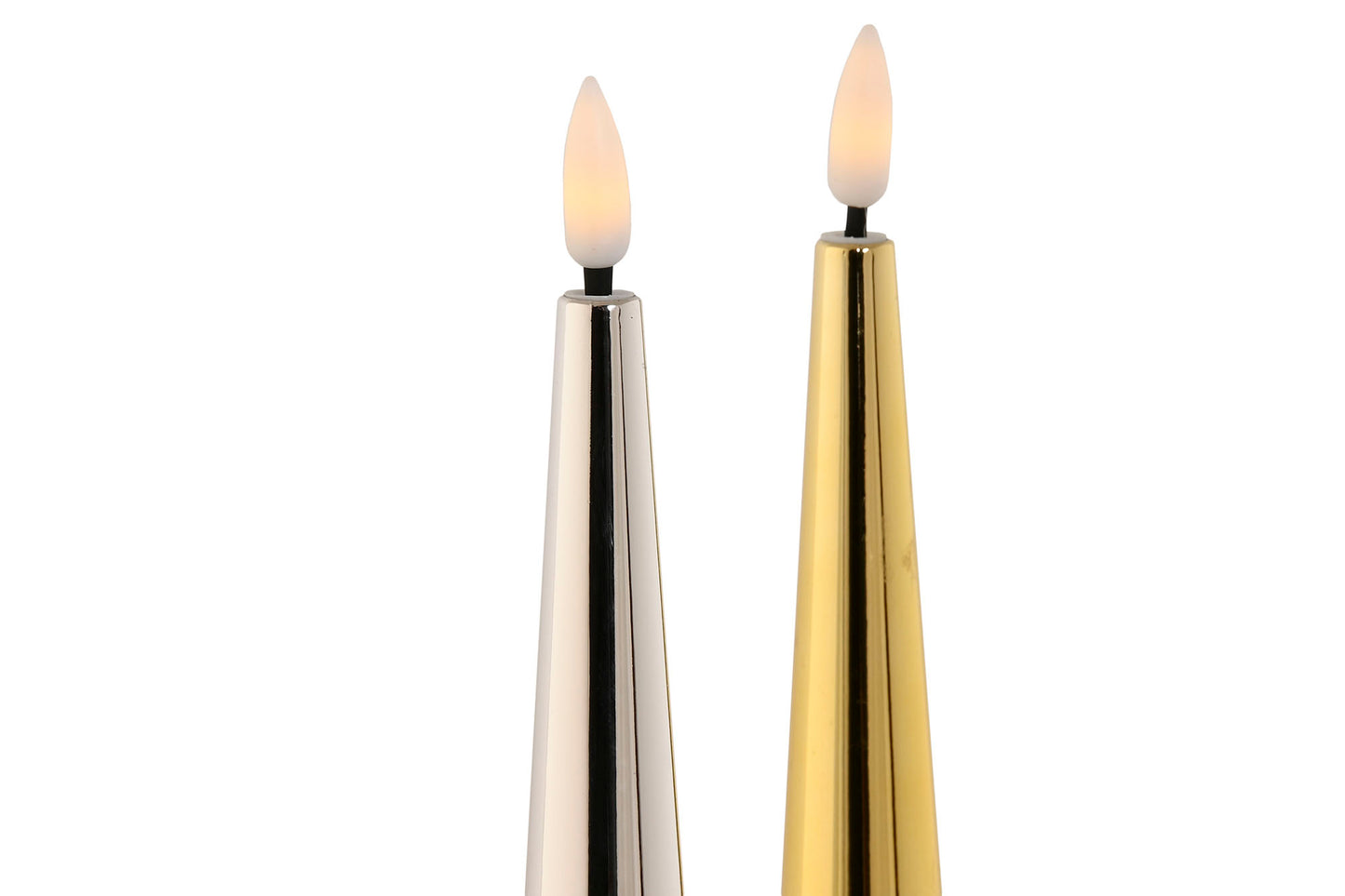Vela com Luz LED dourado ou prateado