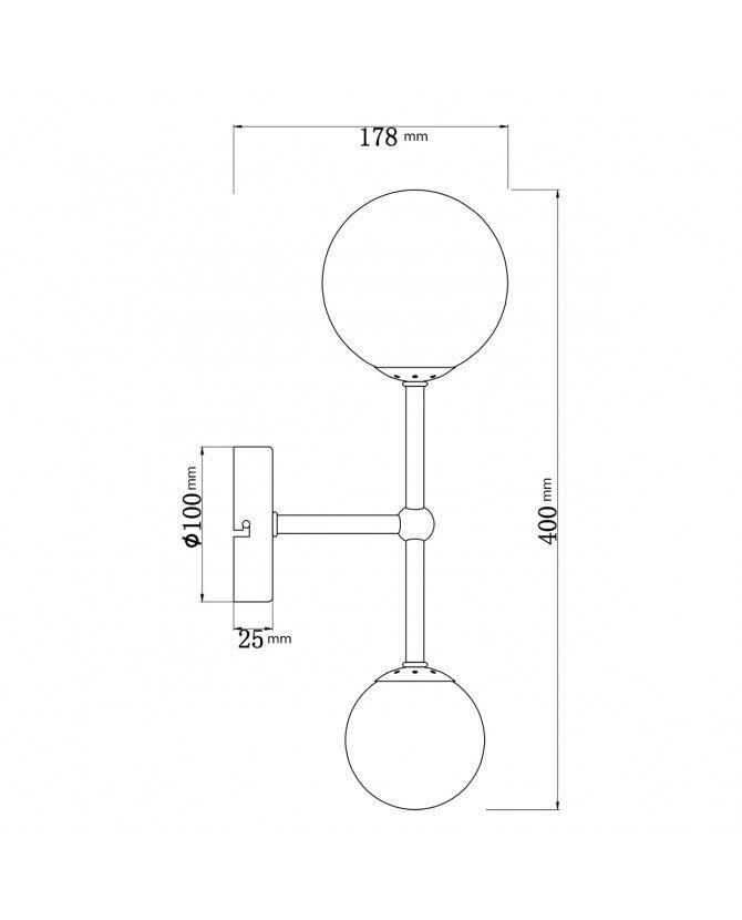 Cosmica goldene Wandlampe