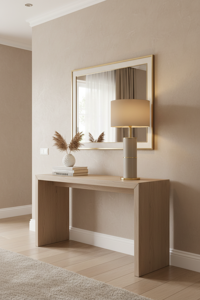 Candeeiro Albufeira taupe em entrada contemporânea