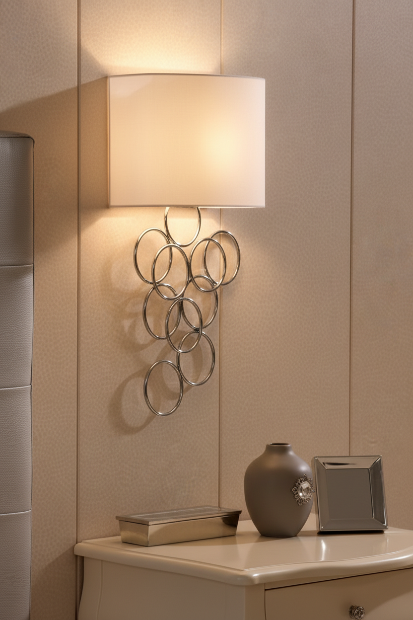 Candeeiro de parede escultórico - vista mais próxima