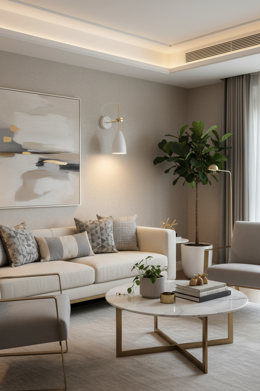 Candeeiro de parede numa sala