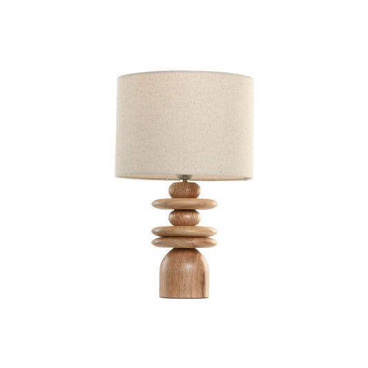 Candeeiro de mesa madeira e linho Hevea