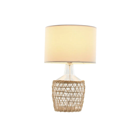 Candeeiro de mesa vidro e corda Sea