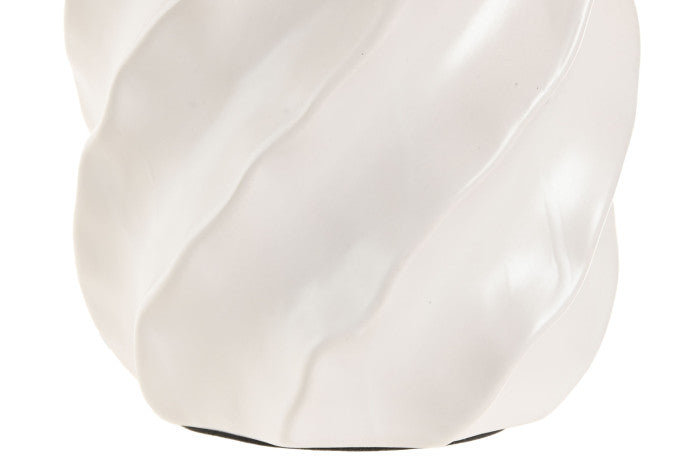 Candeeiro de mesa Twist branco e bege