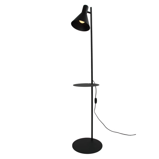 Candeeiro pé Jump com mesa de apoio preto