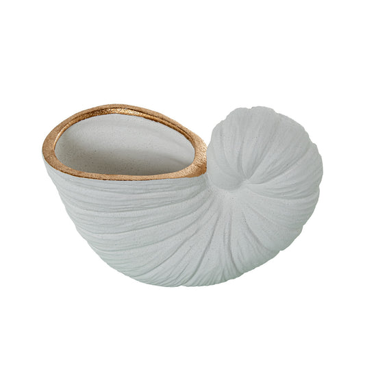 Jarra Caracol dourado e branco
