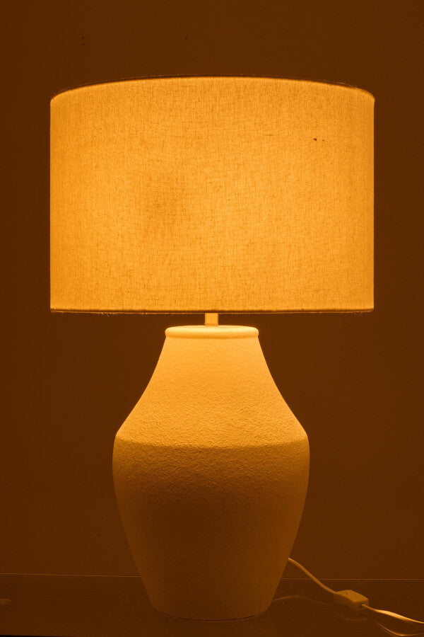 Candeeiro de Mesa Henri cerâmica branco