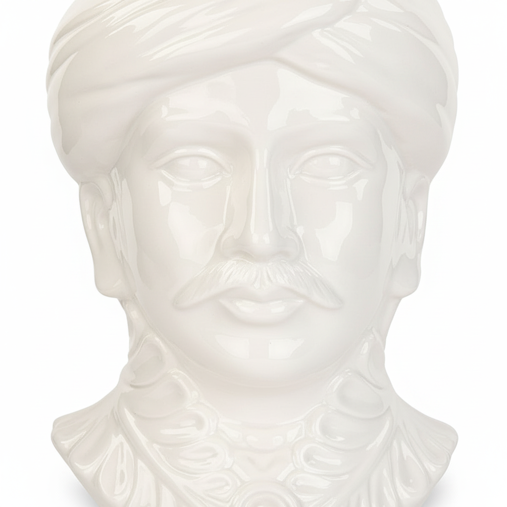 Detalhe do rosto masculino e colar