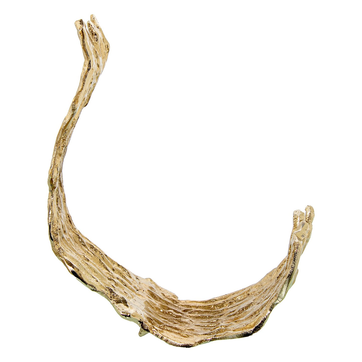 Escultura orgânica em dourado