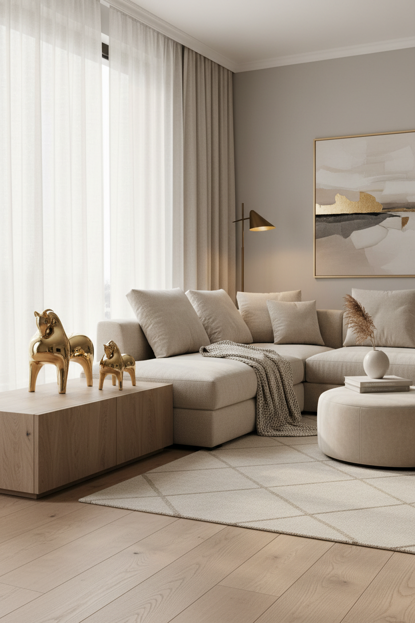 Esculturas de cavalos dourados - outra perspectiva