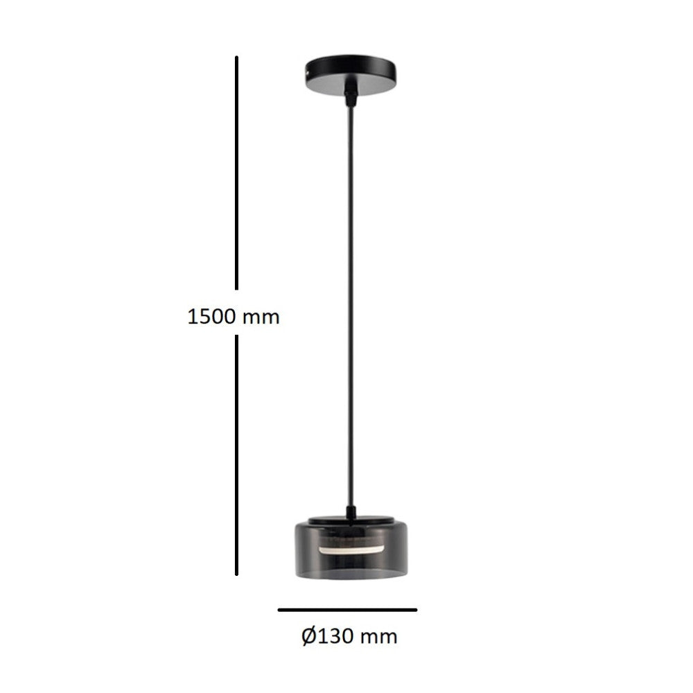 Candeeiro Teto Olaia preto 1L