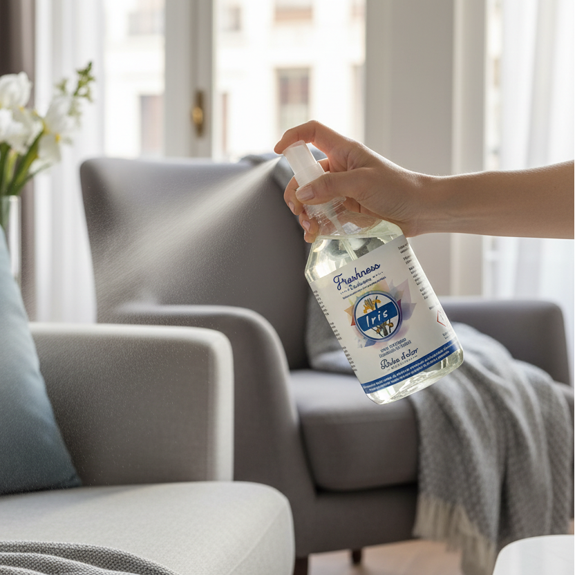 Iris spray em utilização