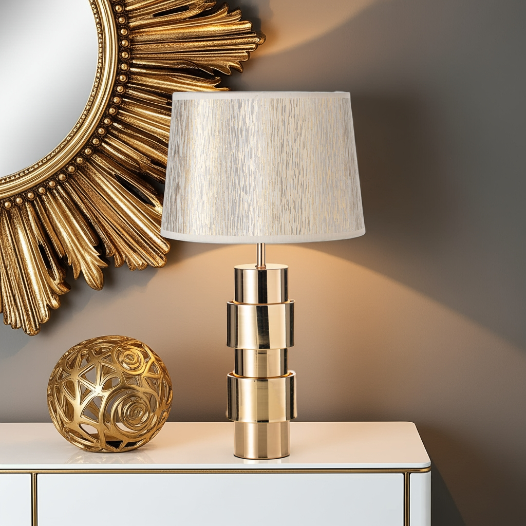 Candeeiro de mesa Nefret dourado
