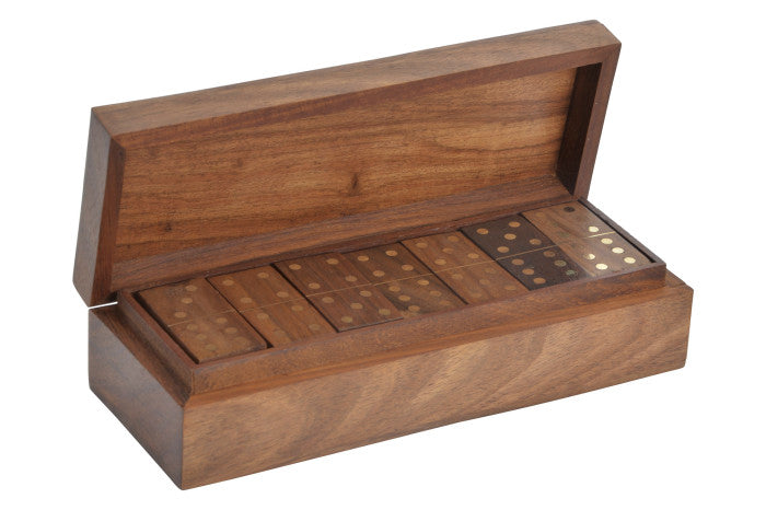 Jogo dominó caixa madeira