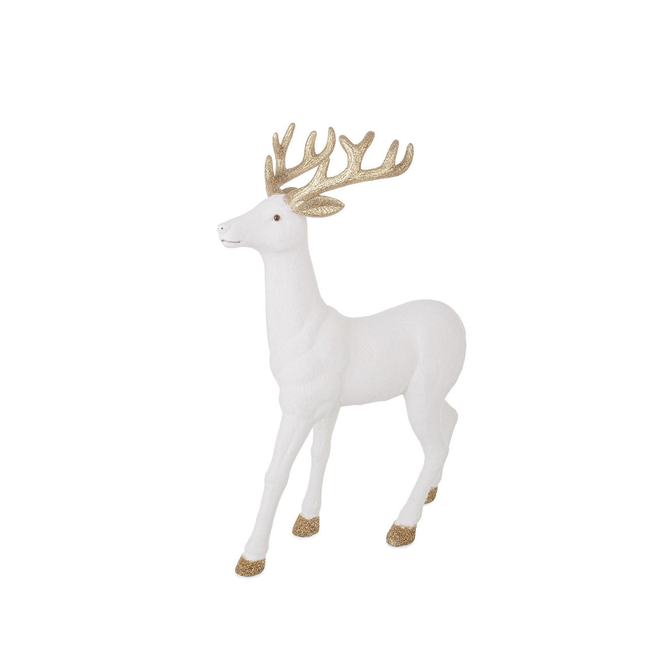 Rena branca de hastes douradas