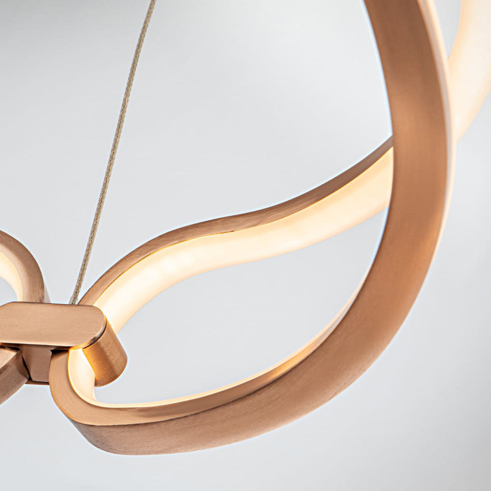 Candeeiro teto Colette dourado Ø60cm