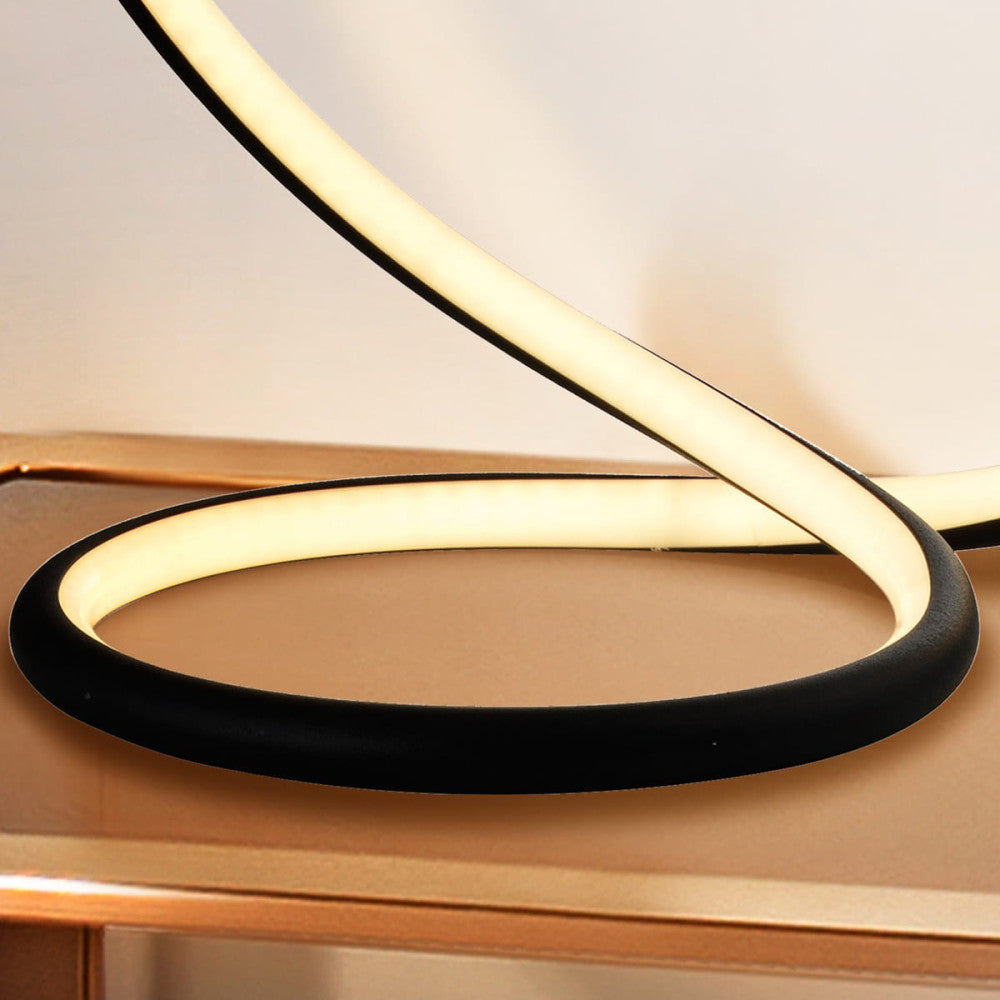 Schwarze Infinity Tischlampe