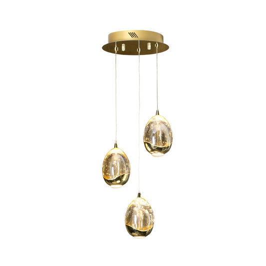 Candeeiro teto Rocio Dourado 3L