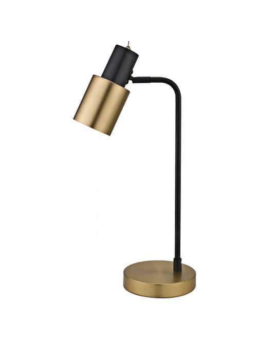 Candeeiro de secretária Maena preto e dourado