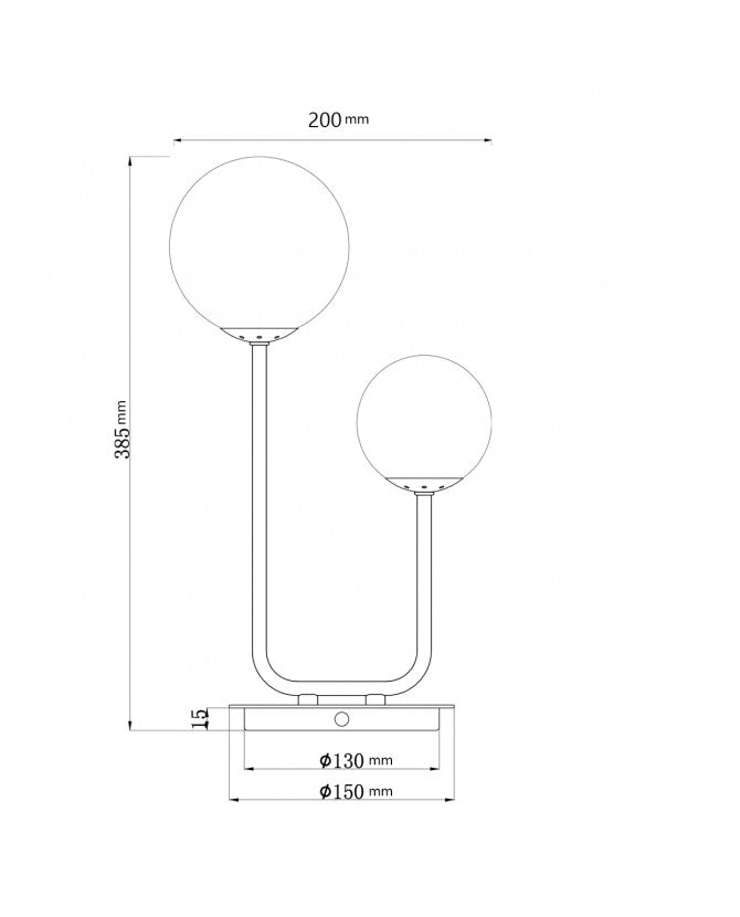 Candeeiro de mesa Cósmica dourado