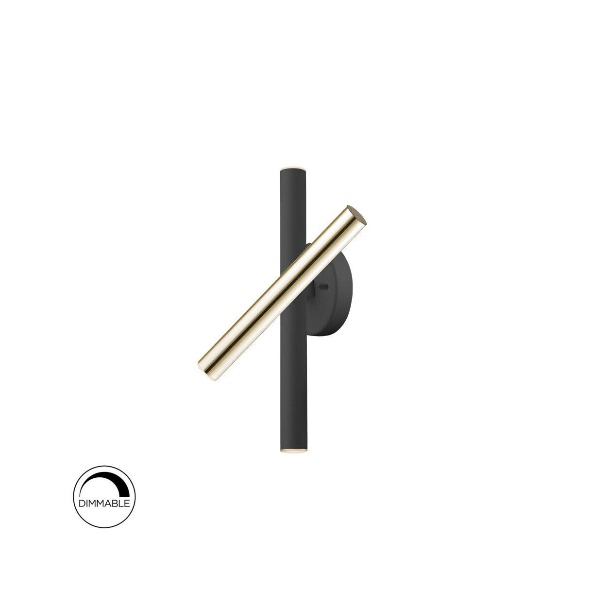 Wandlampe Rods 3L Schwarz & Gold