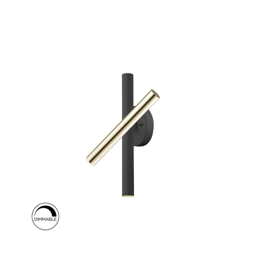 Wandlampe Rods 3L Schwarz & Gold