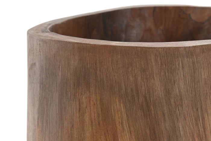 Vaso em madeira Teca tronco