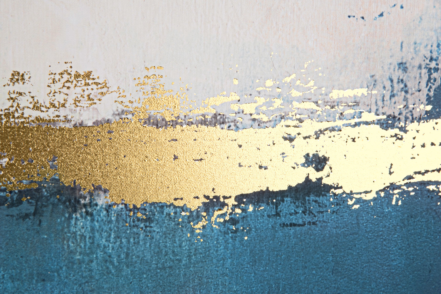 Quadro Sea azul e dourado 94x67cm