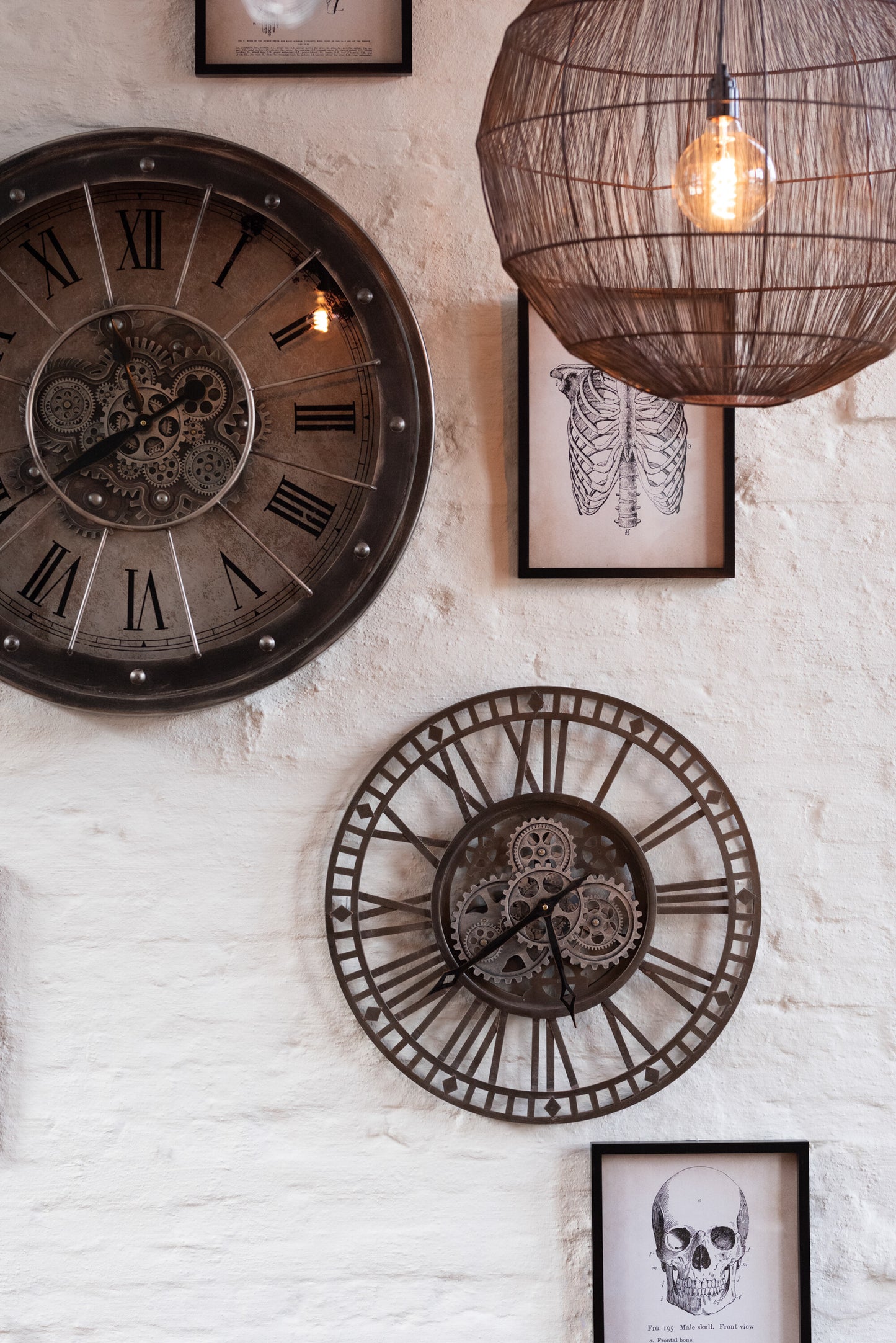 Relógio de Parede Vintage Dourado Antigo